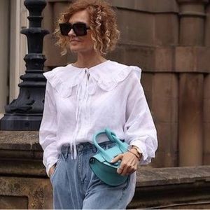 Ruffle collar blouse